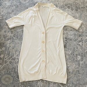 Banana Republic Cream Button-Up Cardigan